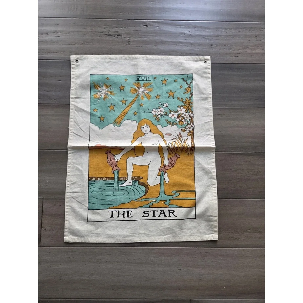 The Star Sheetkart Tapestry Wall Hanging Tarot Sun Bohemian Hippie